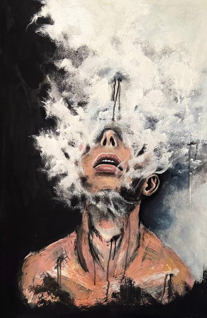 Burnout — acrylic painting by Safiyah Fathy