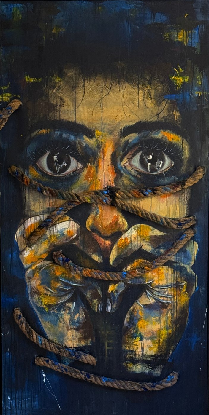 Fear — acrylic painting by Safiyah Fathy