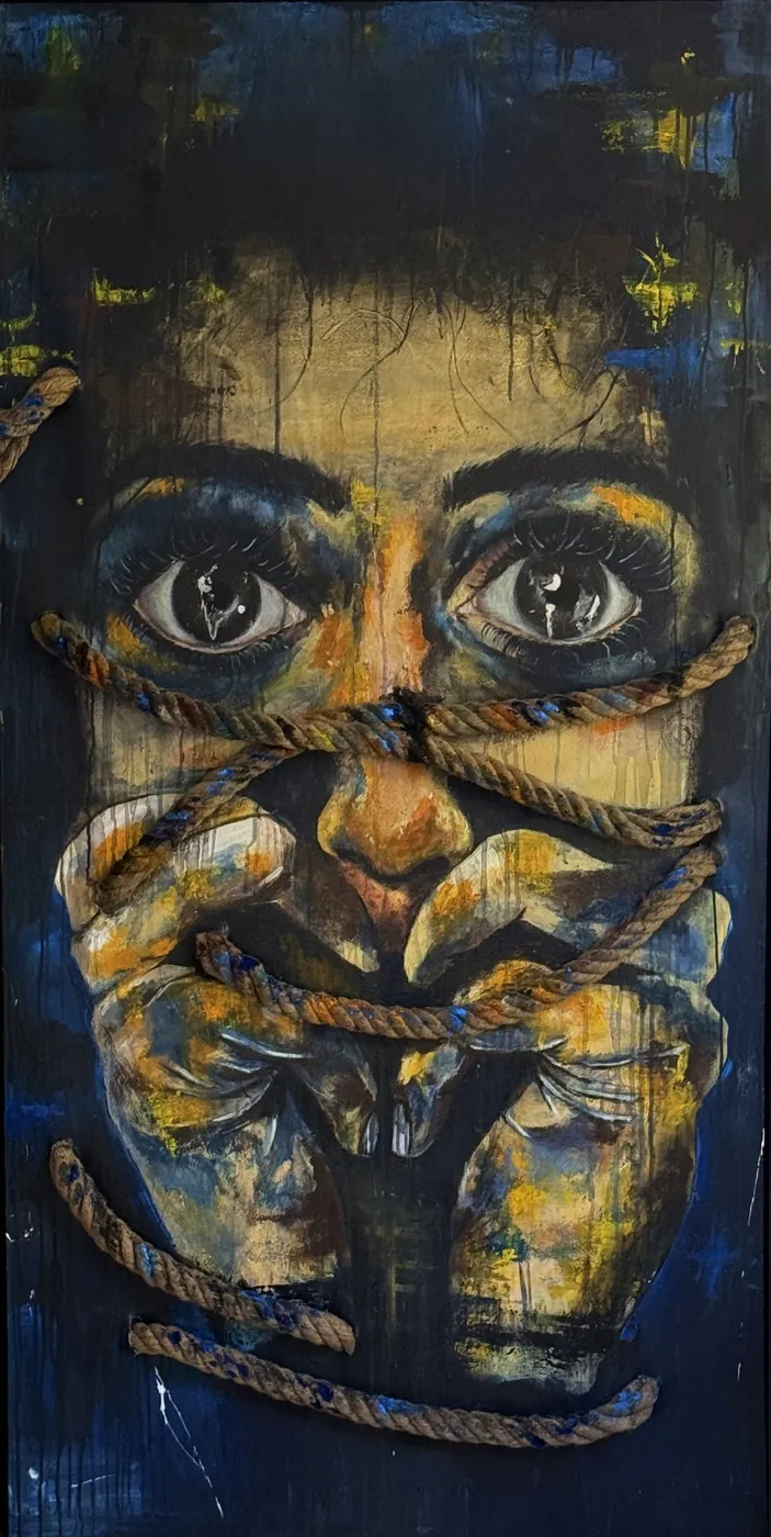 Fear — acrylic painting by Safiyah Fathy