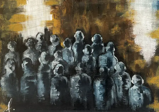 Finding Your True North — acrylic painting by Safiyah Fathy