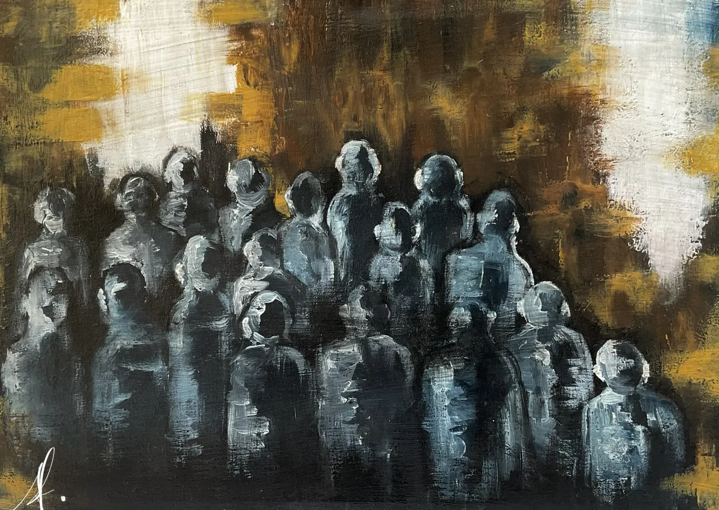 Finding Your True North — acrylic painting by Safiyah Fathy