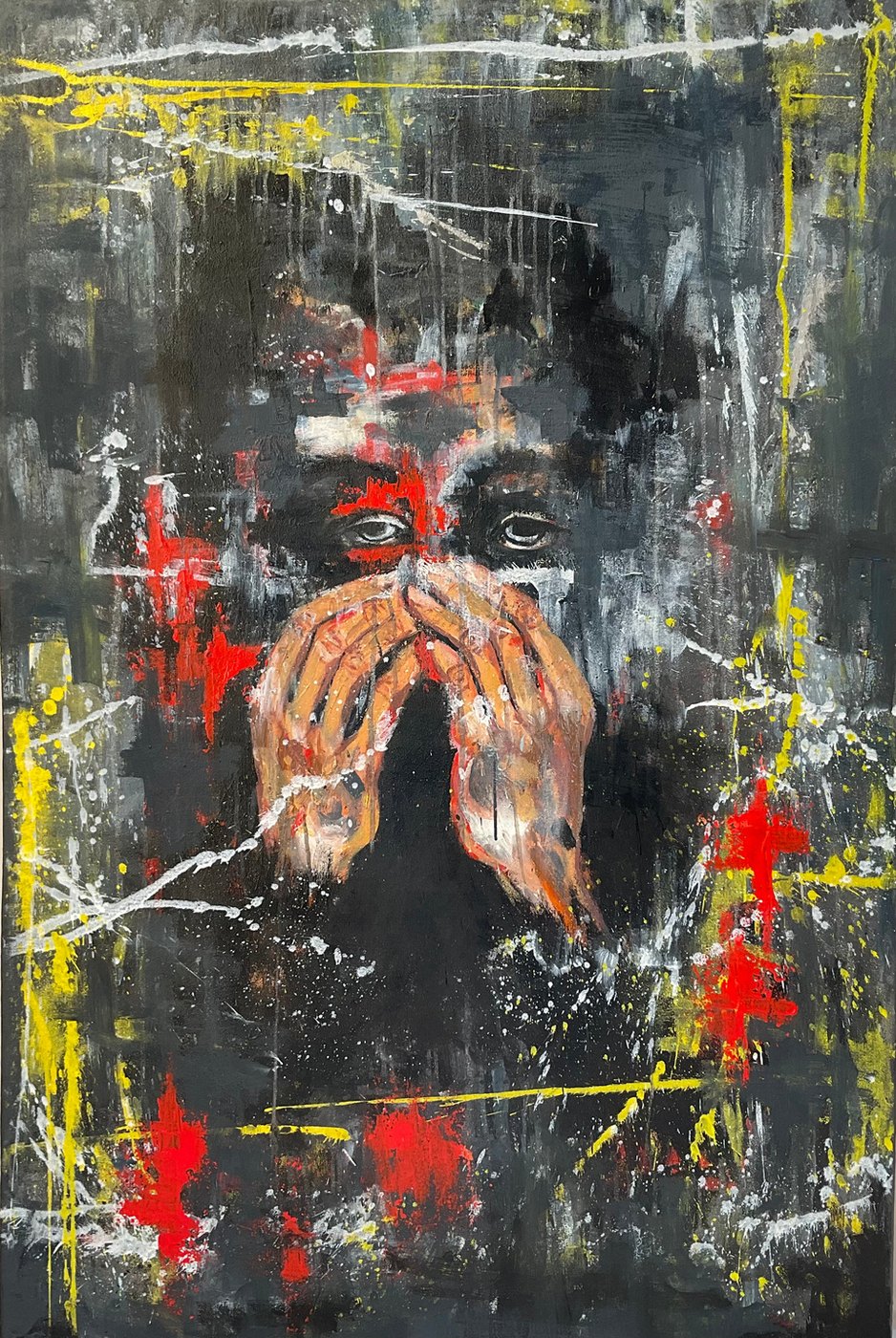 Trapped in Silence — acrylic painting by Safiyah Fathy